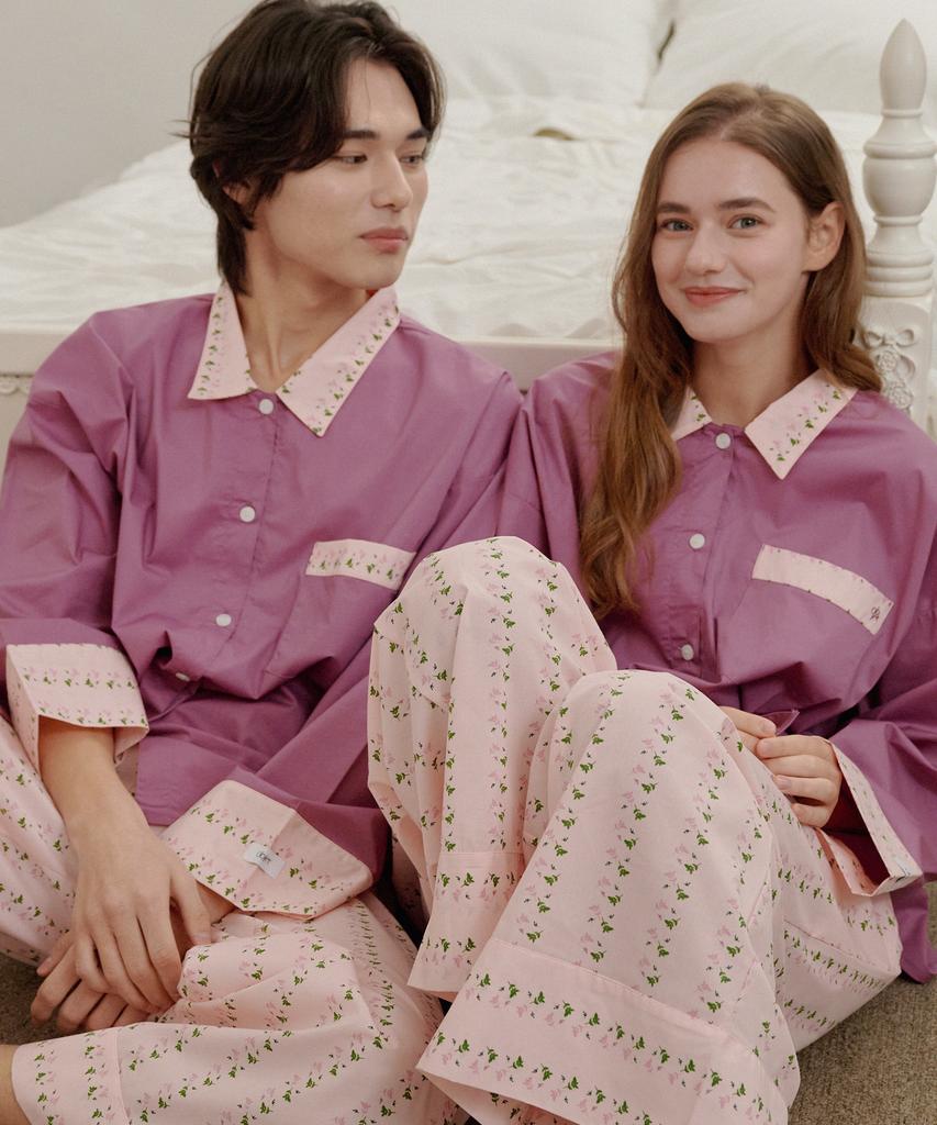 Opeuawoobeuje [2Set] Camilla Bird Long Sleeve Pajama Set