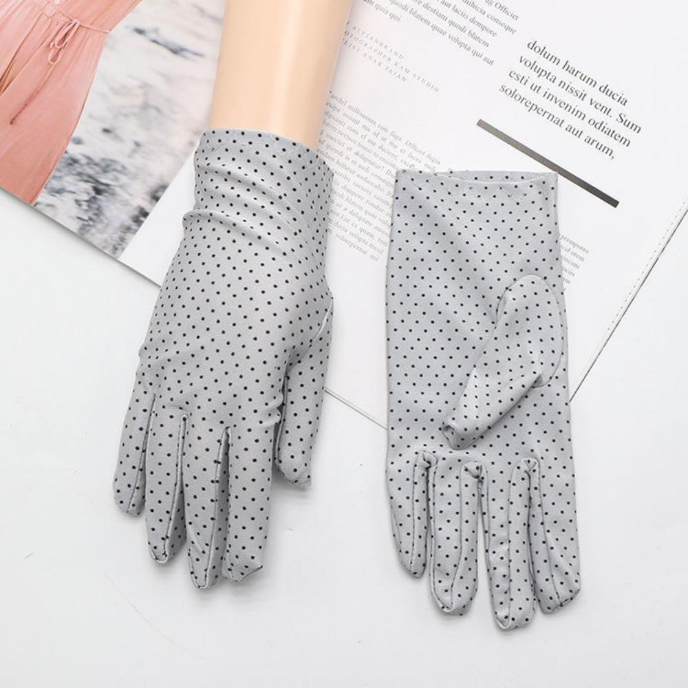 Summer Sunscreen Gloves Women Spring and Autumn Thin Electric Car Riding Etiquette Elastic Jewelry Lace UV Protection