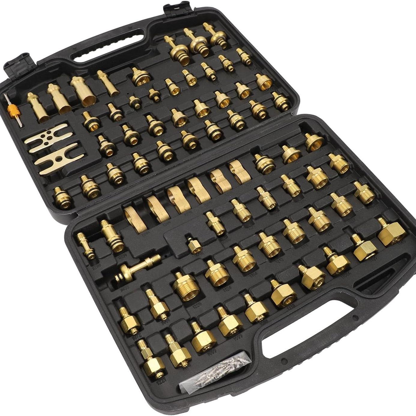 

77pcs/set of Pure Copper Automotive Air Conditioning Maintenance Leak Detection Tool Leak Detection Plug