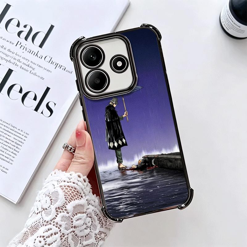 Bleach Kisuke Urahara Plating Phone Case For Xiaomi Redmi Note 14 15 Pro Plus 13 12 11 11S 11T 10 9S 9 5G Anti-Fall Airabag Cove