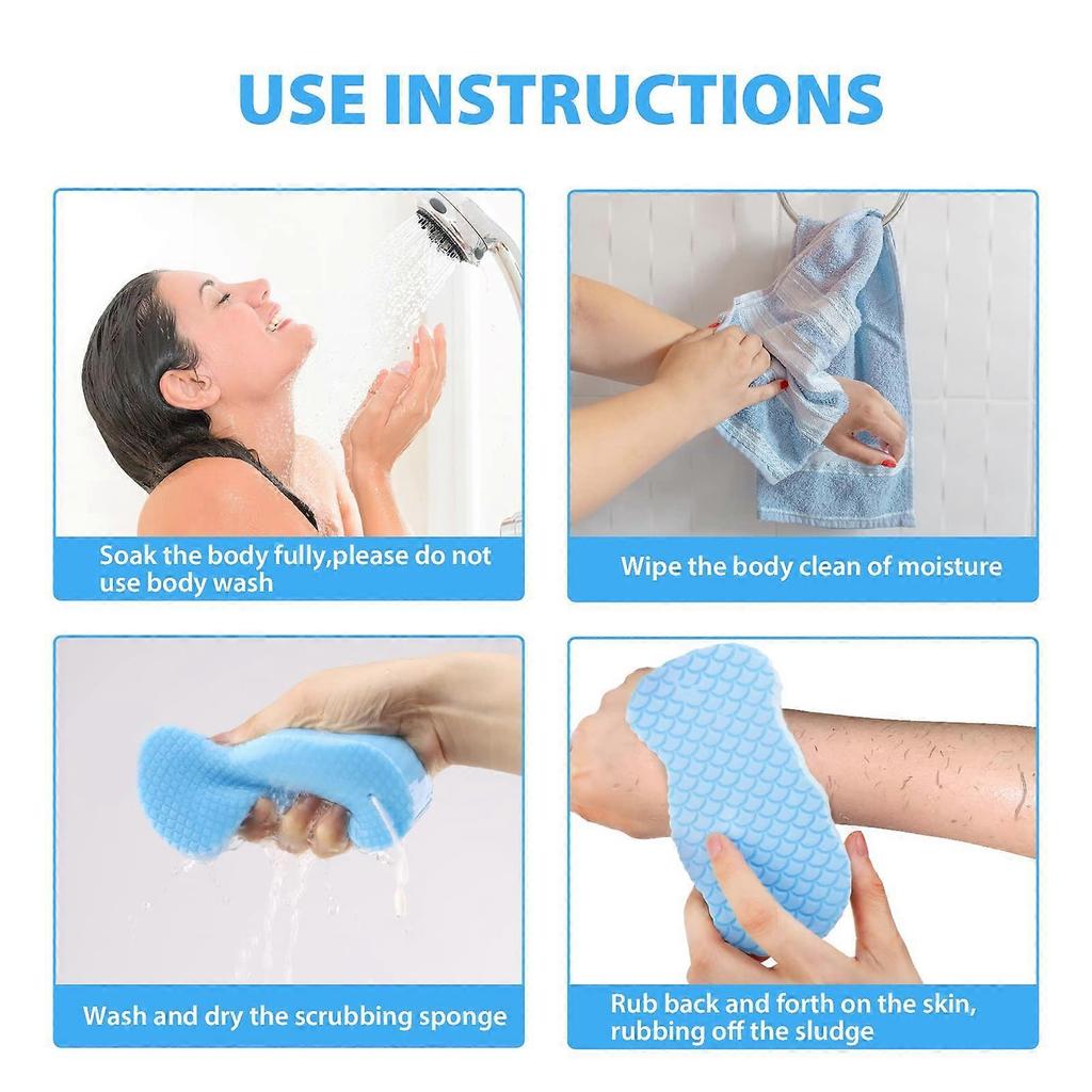 Bath Sponge, Super Soft Exfoliating Sponges for Adults & Baby Body Shower Sponge Brush Dead Skin Remover