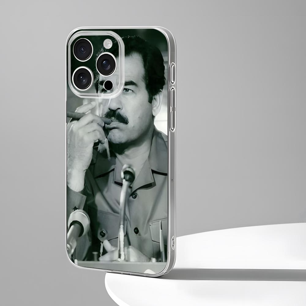 

Arabic Iraq Saddam Hussein Phone Case New For IPhone 16 15 14 12 13 11 Pro Max Mini X XR XS Plus Black Silicone Transparent Cove iPhone15 ProMax