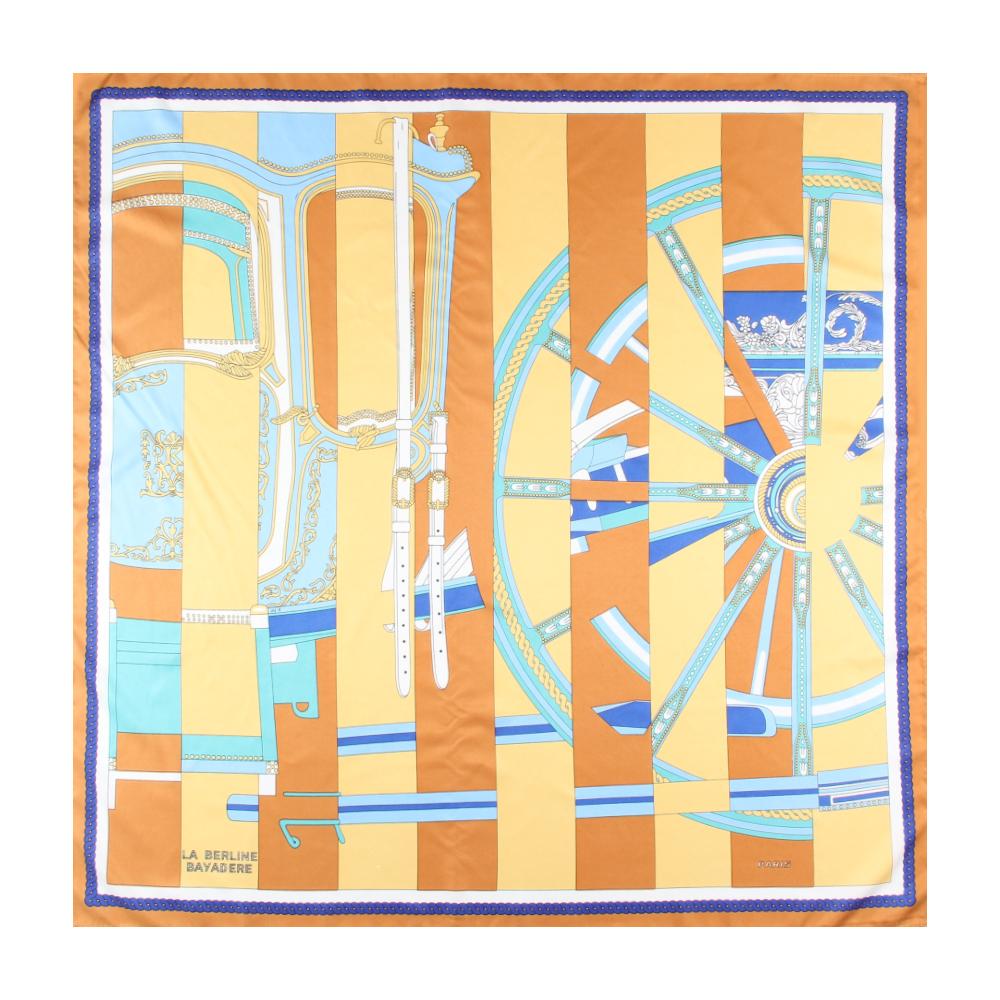 Cachecol de Twill de Seda Enrolado à Mão Mulher Estampa de Roda Cachecóis Quadrados Envoltórios Echarpes Enrolados Foulards Femme Bandana Hijabs de Seda 90CM