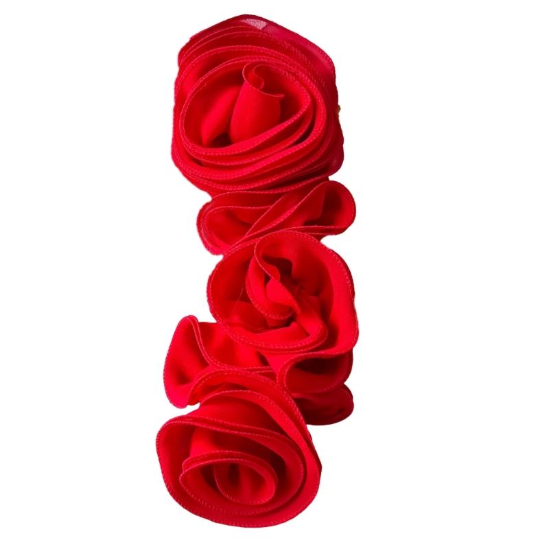 3D Ruffle Flower Appliques Handcraft Materials Kits Crafting Garment Accessories Dance Costume Project Sewing On Patches