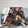 Choi San Singer Blanket Quality Warm Soft  Throw Blanket Spring Girls Boys Outdoor Print Bedspread