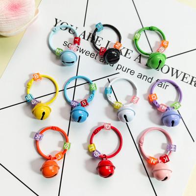 Colorful Bead Bell Pendant Keychain with DIY Accessories for Backpack