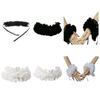 Women Victorians Chokers Neck Ruff False Collar Wrist Cuffs Renaissances Costume