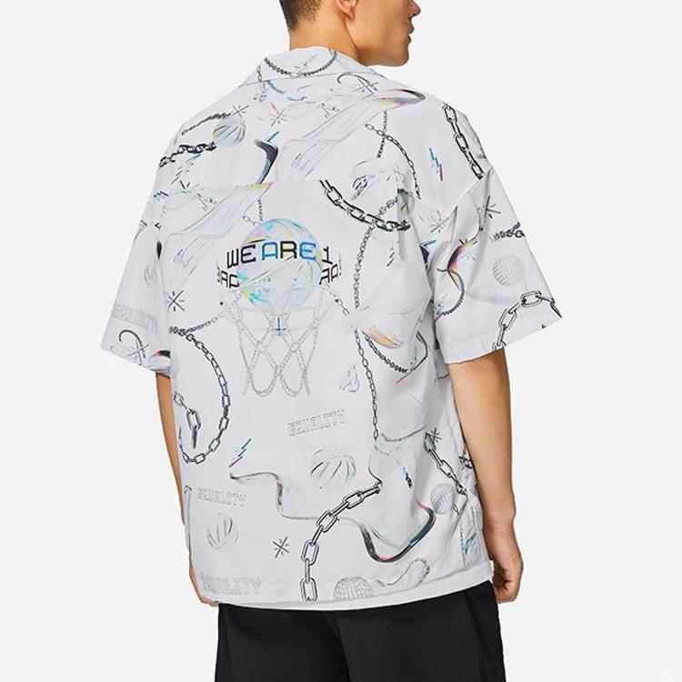 Li Ning Wade Collection Shirts Men's White Gray Lapel Moderate Other ASHS445-1