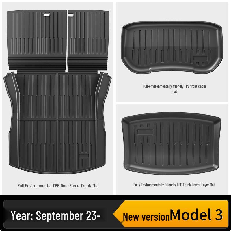 Tesla Model 3/Y Facelift Eco-friendly All-Weather TPE Car & Trunk Mats
