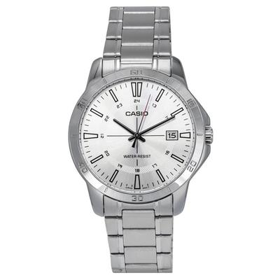 Standard Analog Stainless Steel Silver Dial Quartz MTP-V004D-7C Men's Watch