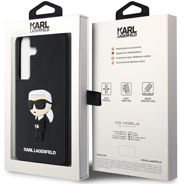 Karl Lagerfeld Klhcs24S3Drkink S24 S921Czarny/Black Hardcase 3D Rubber Ikonik