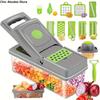 16-In-1 Function Kitchen Vegetable Cutter Carrot Grater Compact Vegetable Slicer Potato Peeler Portable Kitchen Tools