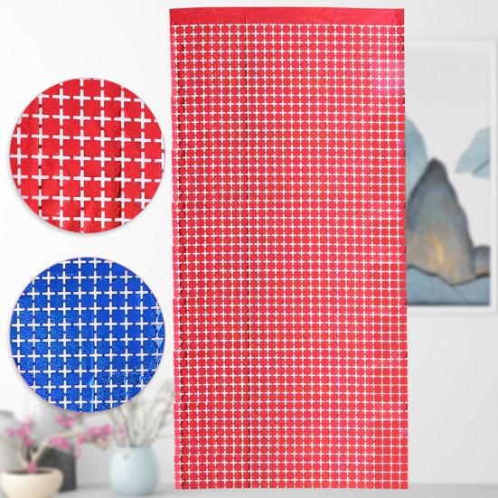 5 sztuk kwadratowa świecąca kurtyna tło imprezowe folia brokatowa zasłona z frędzlami dekoracje świąteczne tło do budki fotograficznej serpentyny