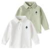 Kids Boys Polo Shirt Long-Sleeve Collared Pullover