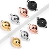 2 Pièces Fermoirs Magnétiques Rondes en Acier Inoxydable Connecteurs Magnétiques Fermoirs Charms Aimantés Embouts Pour Fabrication de Bijoux DIY Accessoires