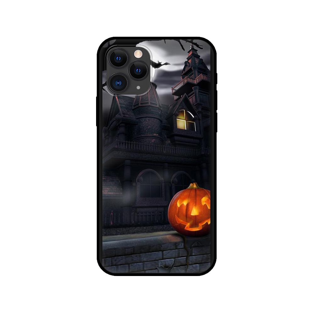 

Черный чехол из ТПУ для iPhone 5 5s se 2020 6 6s 7 8 plus x 10 XR XS 11 12 mini pro MAX задняя крышка Хэллоуин Тыква iphone 6 6S