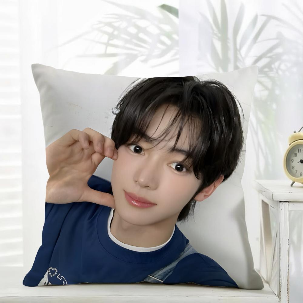 Casual Kpop Idol Fans Gift of HHANJIN Cushion Cover Daily Washable Linen Pillowcase Soft for Sofa Bed Home Room Decor