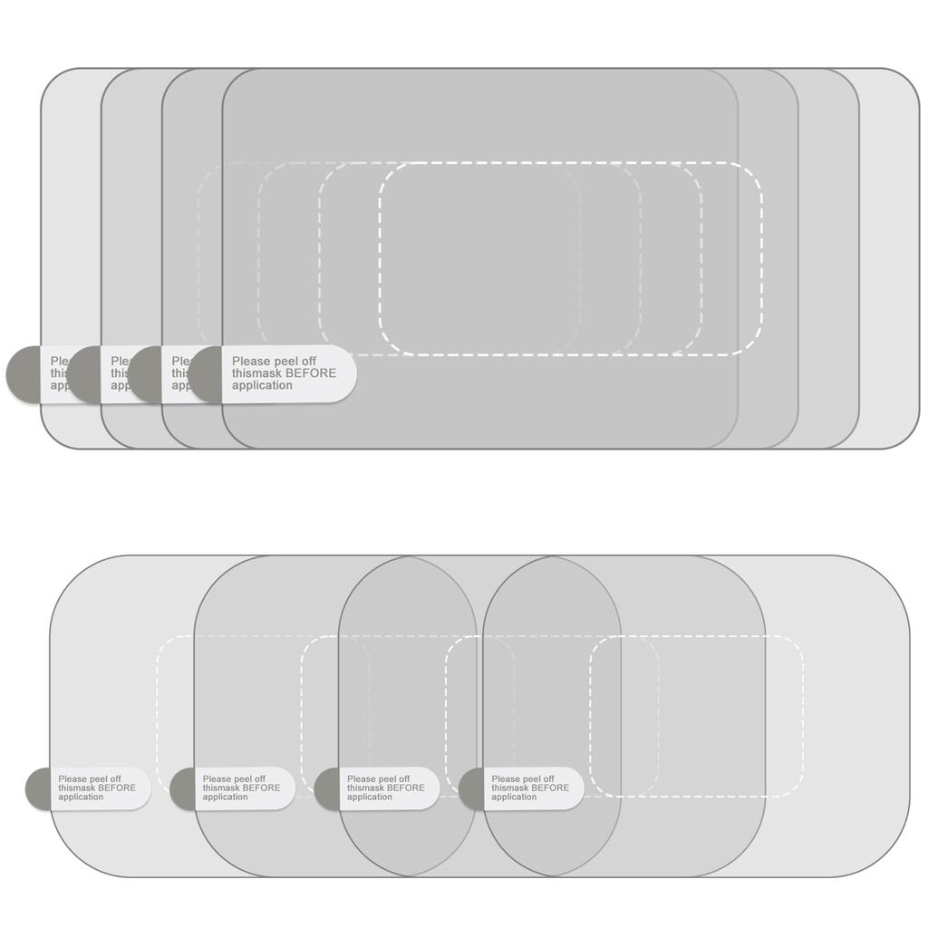Einfach zu installierende elektrostatische Windschutzscheibenfolie zur Befestigung von Dashcam-Aufklebern, verhindert Verrutschen und Kratzer, hitzebeständig, 10 Stück
