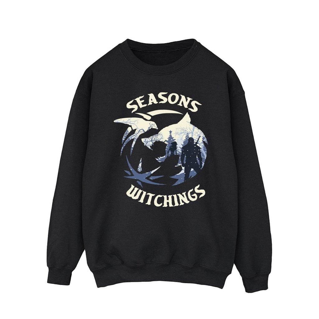 Netflix Mens The Witcher Christmas Wolf Sweatshirt