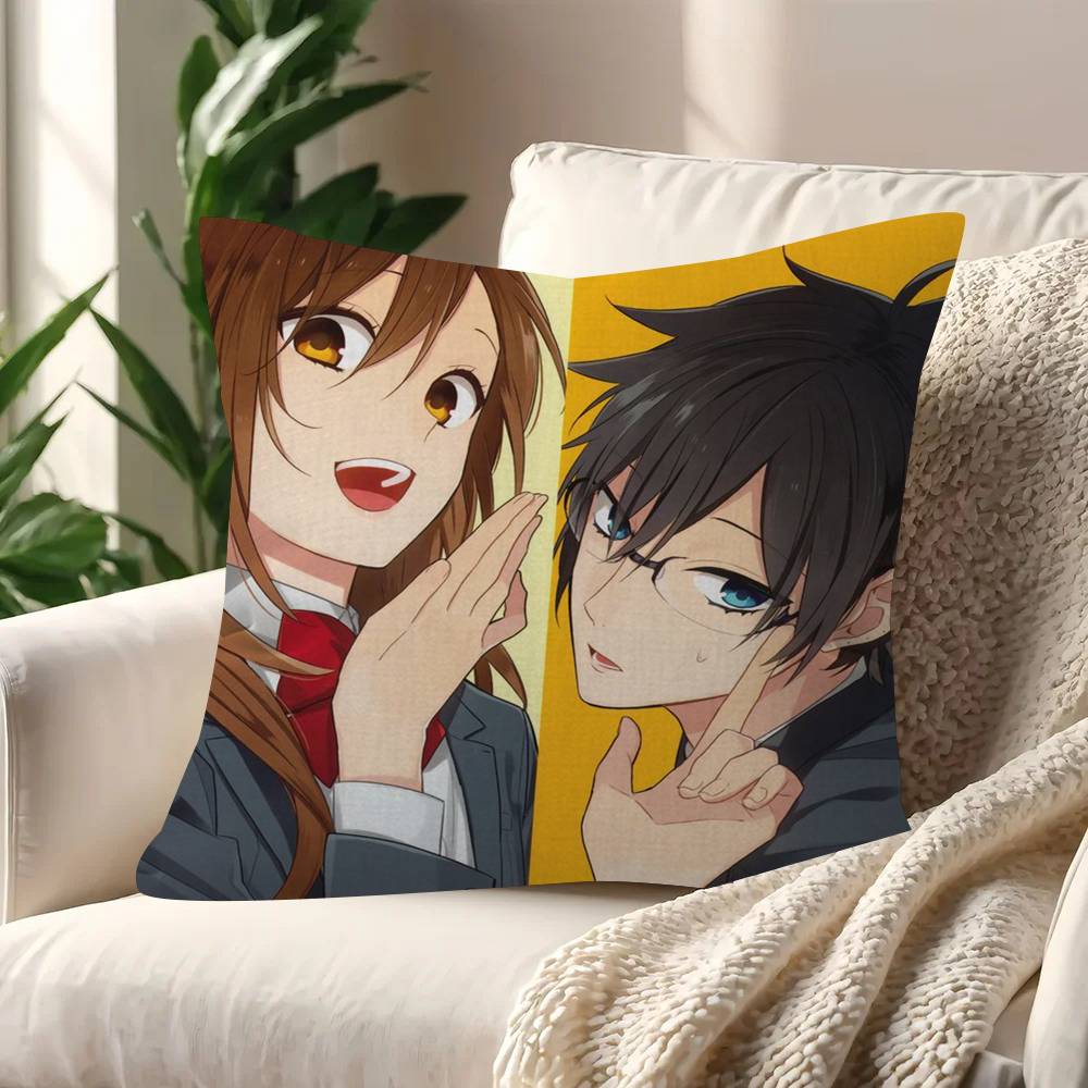 Hot Japanese Anime H-Horimiya Office Cushion Pillowcase Car Cushion Cover45X45Cm Lumbar Pillowcase Sofa Pillowcover