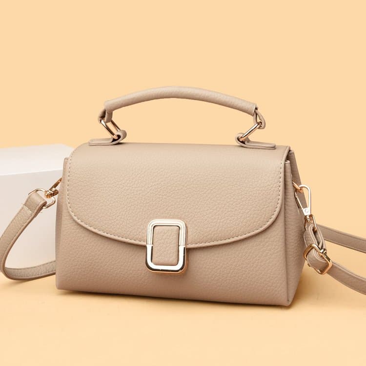 Lychee pattern metal lock handbag women's shoulder bag