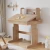 Children's table, height-adjustable solid wood multifunctional desk, foldable tabletop, book stand, safety certified, for children aged 6 and up