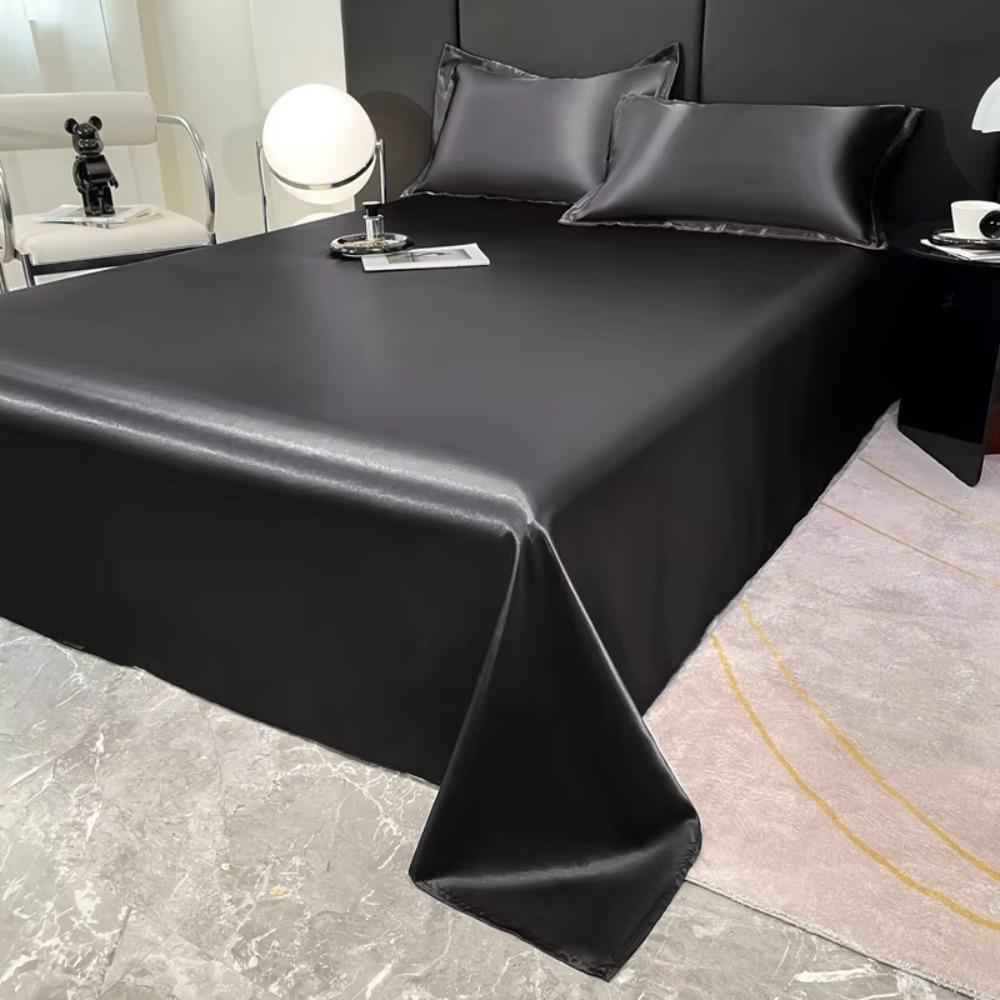 3pcs/set Ice Cooling Satin Bed Sheet Sets Smooth Bed Linen Household Mattress Protector  Hotel