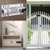 Password Lock Black Silver Bolt Metal Door Latch Anti-theft Safety Combination Digit Padlock Outdoor Home Wood Gate Hardware