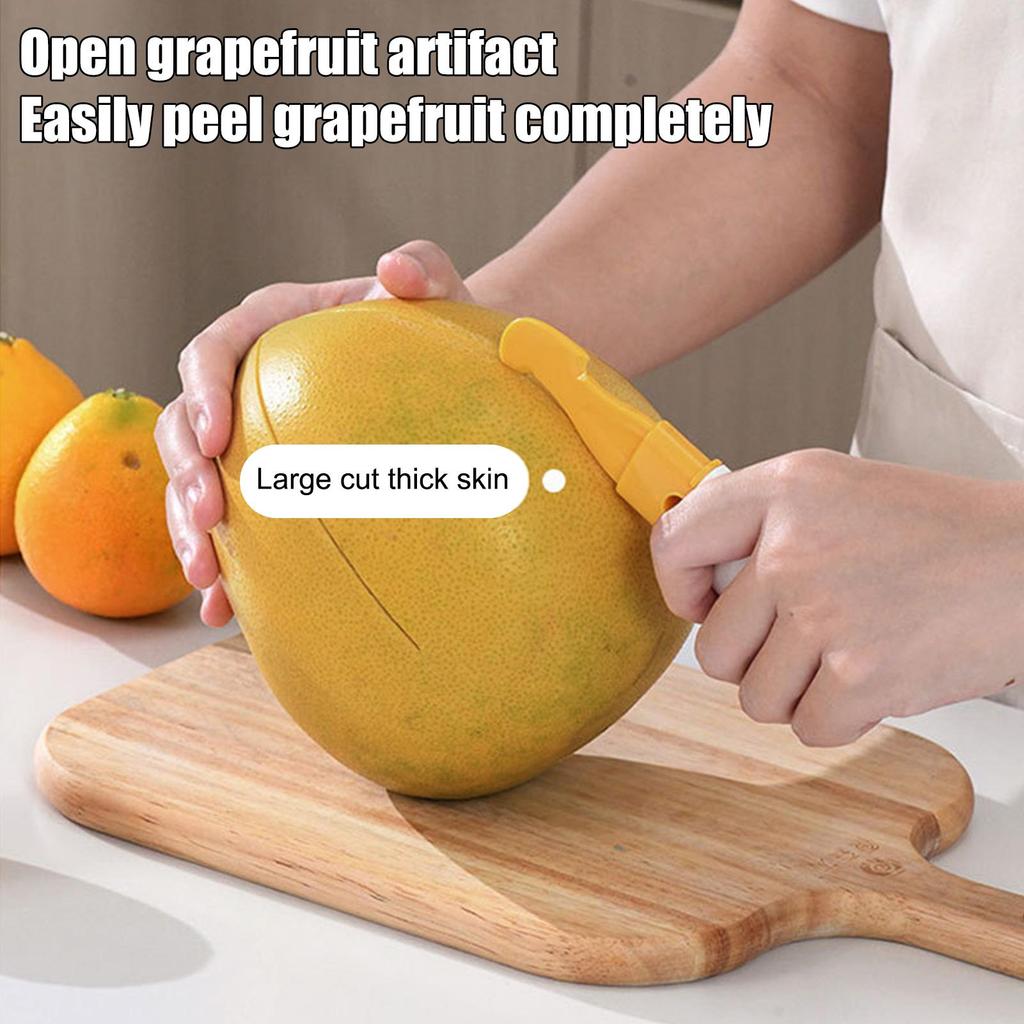 Citrus Peeler Tool Quick Peeling Ergonomic Grip Stainless Steel Cutter Pomegranate Peeler For Lemon Grapefruit Citrus Home