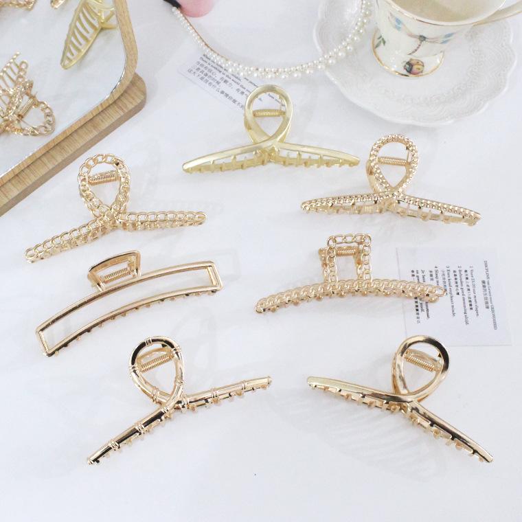 High-End Metal Shark Hair Clip - Elegant Hairpin Bow Accessory