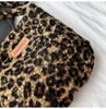 Autumn/Winter 2025 Korean Style Leopard Print Plush Tote Bag - Versatile Shoulder & Crossbody for Women