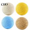 Safe Non-toxic Cat Chewer Faux Sisal Ball Toy, 8CM Large Scratch with Built-in Bell, Sound Bell Interactive Play Bite-Resistant Toy for Relieve Stress
