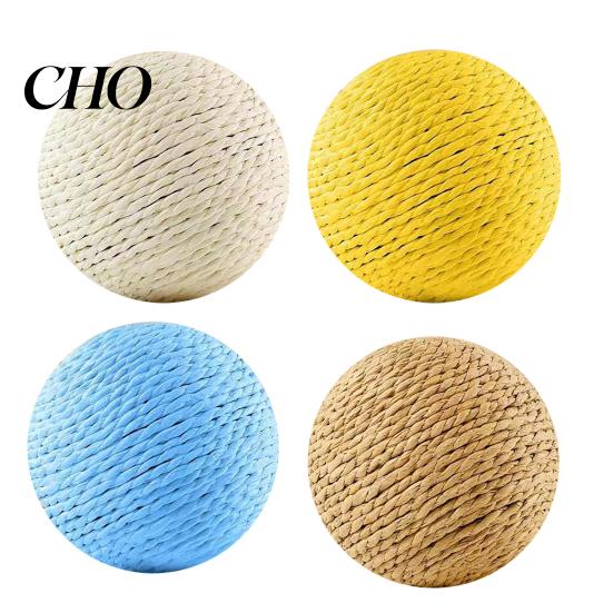 Safe Non-toxic Cat Chewer Faux Sisal Ball Toy, 8CM Large Scratch with Built-in Bell, Sound Bell Interactive Play Bite-Resistant Toy for Relieve Stress