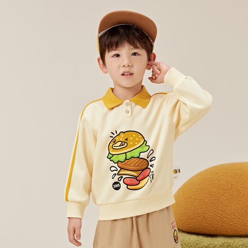 B.Duck Kids  Polo Collar Pullover Sweatshirt 110