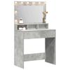 Makeup Table Concrete Grey 78.5 x 41 x 135 cm Particleboard
