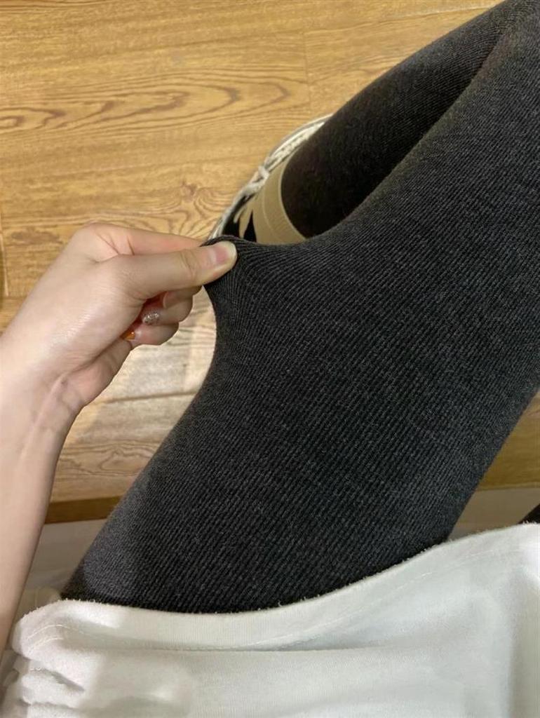 Japan Lanolin Warm Fleece High Waist Stirrup Leggings for Autumn/Winter