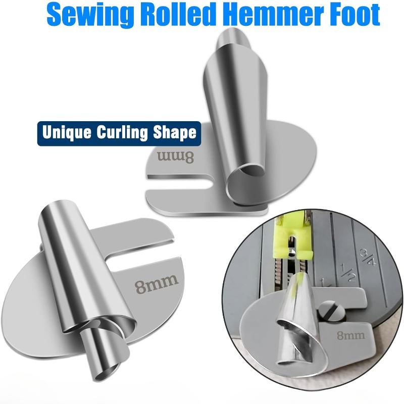 Universal Sewing Rolled Hemmer Foot 4PCS Rolled Hem Presser Foot 7/8/9/10mm Wide Rolling Hem Foot Sewing Machine Presser Feet Hemmer Home Industrial