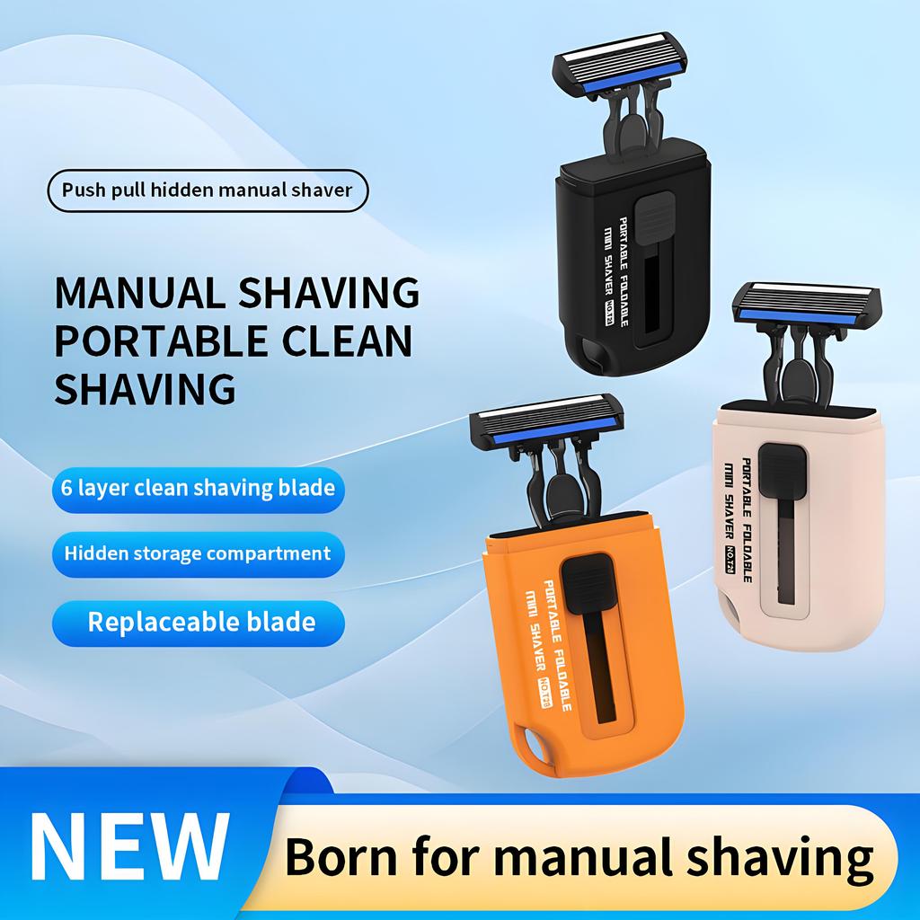 6-Layer Razor Head Manual Shaver Stainless Steel Classic Double Edge Blade Razor Shaving Replaceable Razor Head Razor Tools