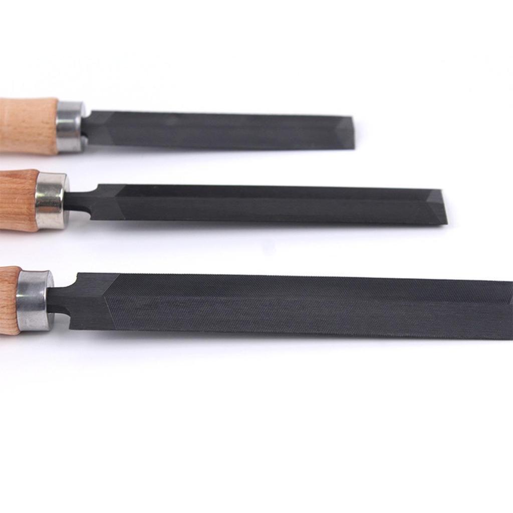 Kettle Brand Wood Handle Steel File Set: Saw, Knife, and Diamond Sharpener for Woodworking.