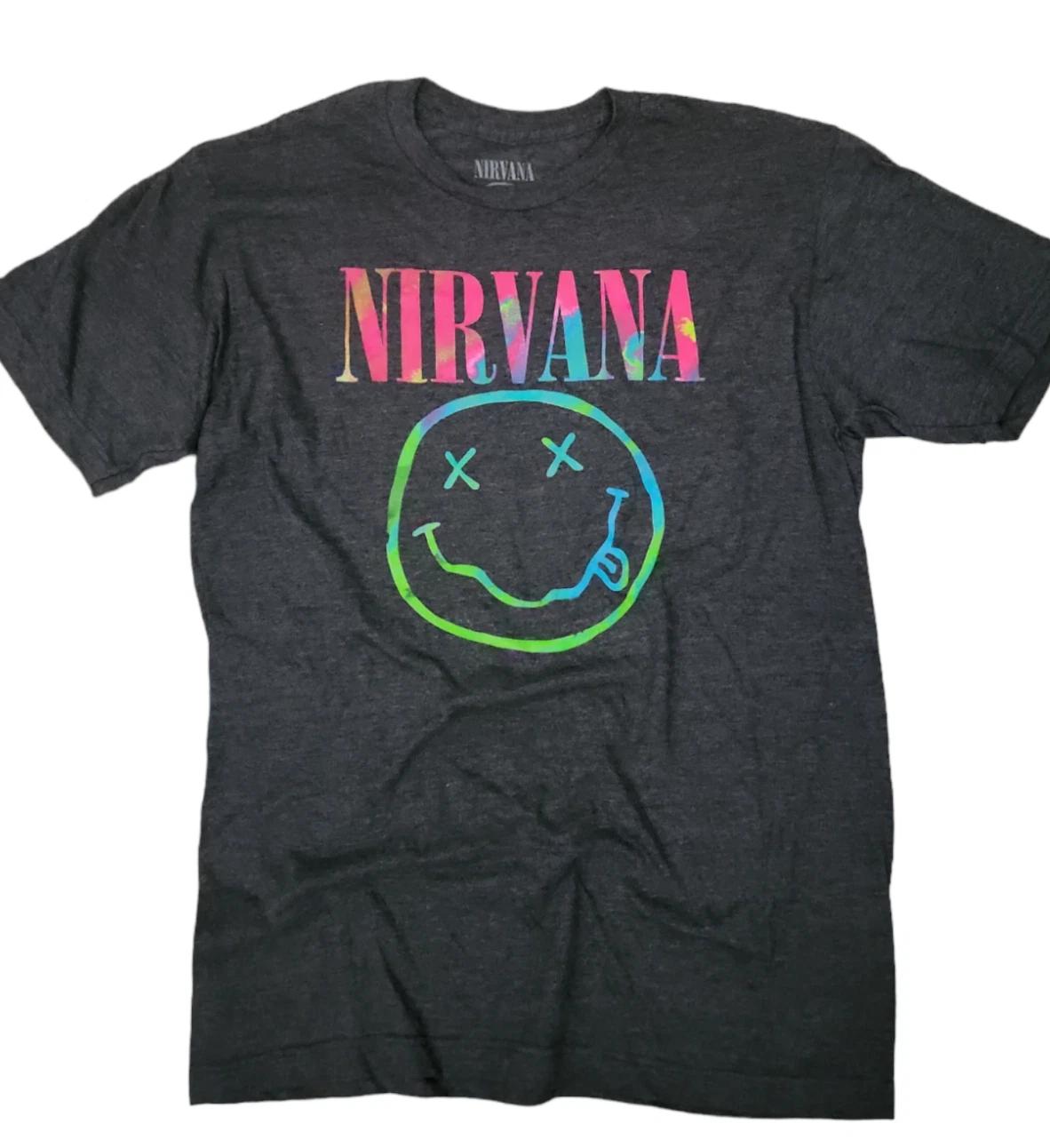 

Unisex Adult Music t shirt -NIRVANA -Heather Gray-White - music Tees -NEW 3XL
