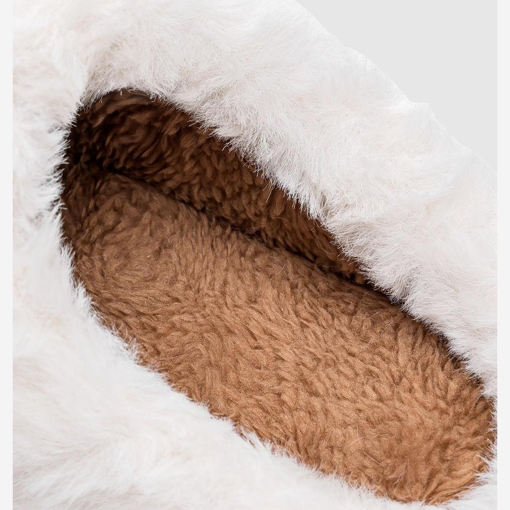 Cozy Cartoon Winter Indoor Cotton Slippers for Women & Men - Warm, Thick Sole, Plush Design for Couples