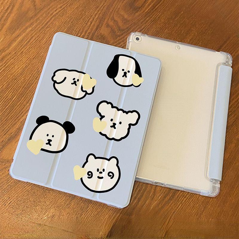 

Чехол для iPad 2021 gen9 10,2, разноцветный чехол-раскладушка с милым собачьим узором, умный защитный чехол Air1/2 9,7 Air3 Pro2017 10,5 с подставкой для карандашей ipadPro2022 (11)