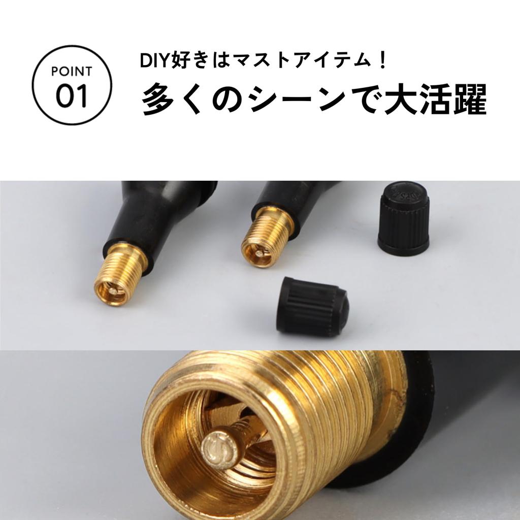 DIZLAS Air Valve, Tire Valve, Tubeless Tire Rubber with Valve Core (TR413, 20 Pieces)