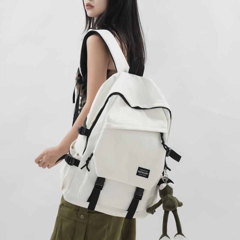 Backpack Men's Simple and Versatile Large Capacity Travel Backpack Women's Casual Junior High School, High School, College Student Backpack