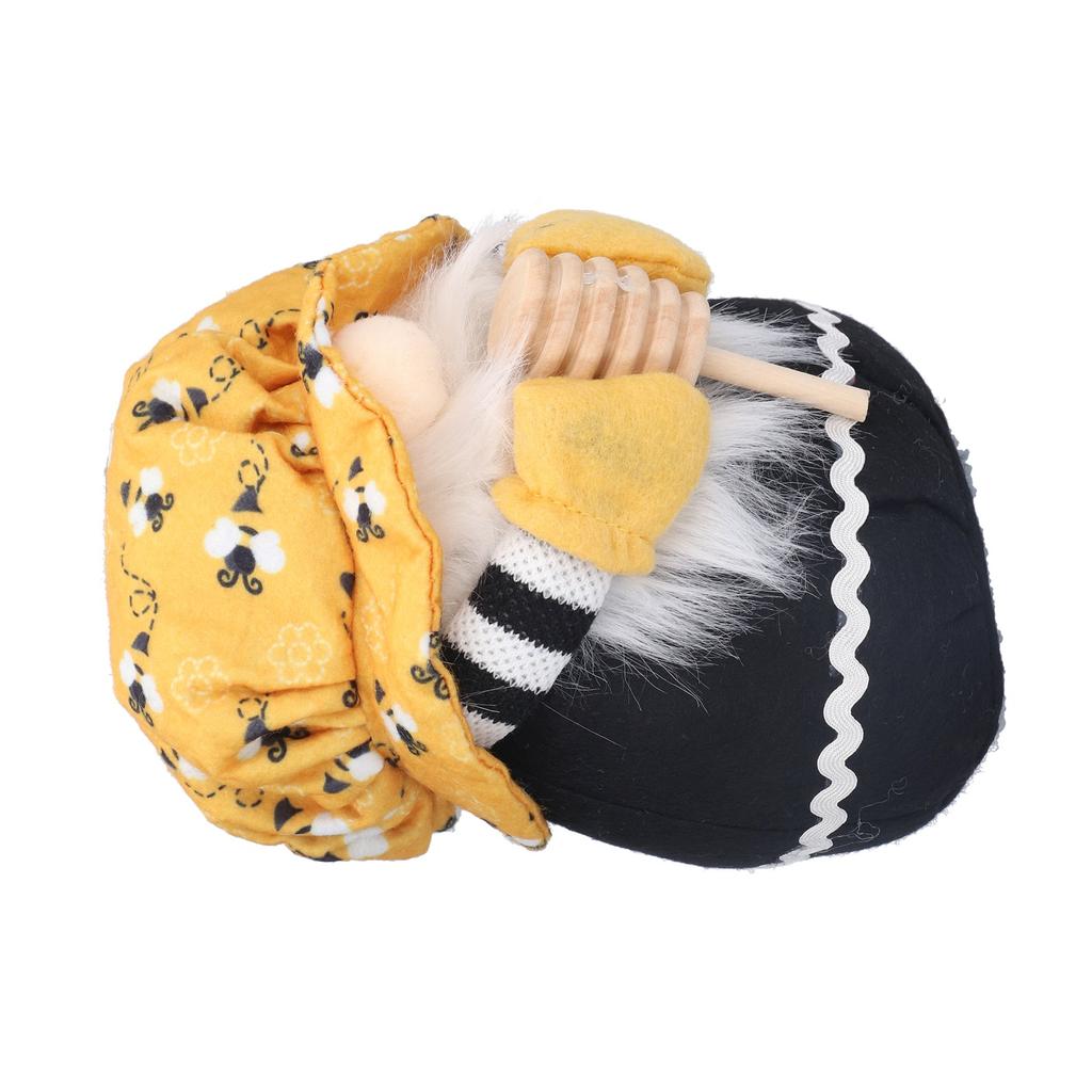 Patrón de Abeja Muñeco Gnomo Enano Muñeco sin Rostro Adorno Decoración para Sala de Estar Sofá Escritorio Estantería
