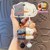 2Pcs/Set Resin Animal Keychain Hanging Keychain Sets Fashion Couple Pendant  Bag Charm