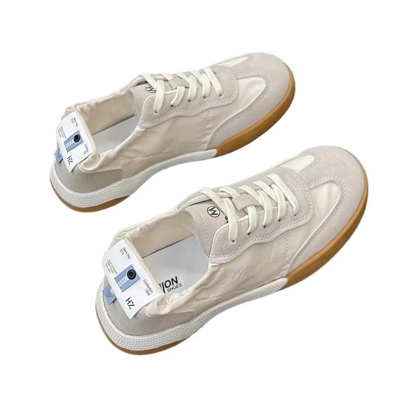 Women's Shoes 2025 Fashion Front Lace-up Women's Vulcanize Shoes Hot Sale Round Head High Quality Light Comfortable Casual Shoes