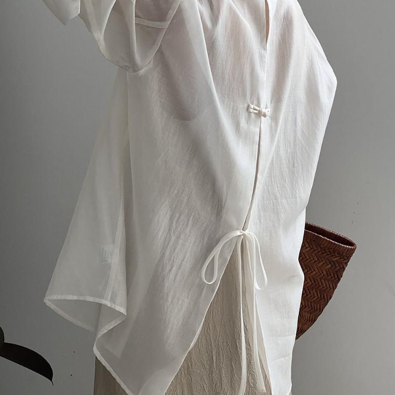 Leichtes Tencel Sonnenschutzhemd Jacke für Damen Hemd mit Rückenschlitz im Sommerlichen Stil Langärmeliges Oberteil