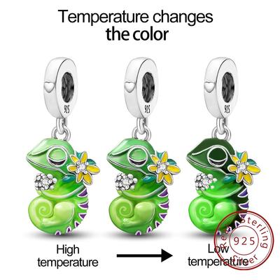 Copper Metal Chameleon Luminous Firefly Seahorse Charm Bead Components Bead Component Compatible With Do It Yourself Bracelet High Quality Fine