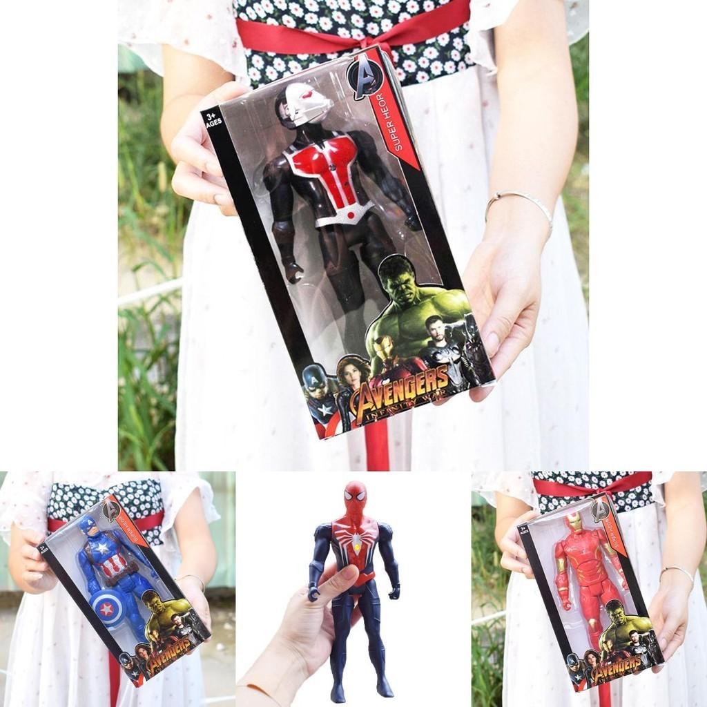 Figuras de Acción de Superhéroes Coloridas con Spiderman, Hulk, Iron Man, Capitán América Perfectas Para Regalo de Niños y Coleccionables